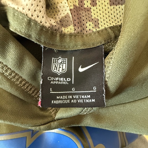 NFL Olive Green Hoodie with Blue Accents - Picture 4 of 5